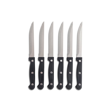 Core Kitchen Set of 6 Colorful Kitchen Steak Knives - ONX 44925